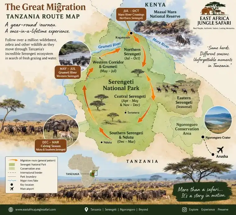 Guide to great Migration Safari Tanzania